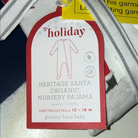 Pottery Barn Santa Pajama Set - White and Red - Picture 2 of 8
